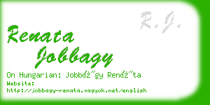 renata jobbagy business card